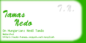 tamas nedo business card